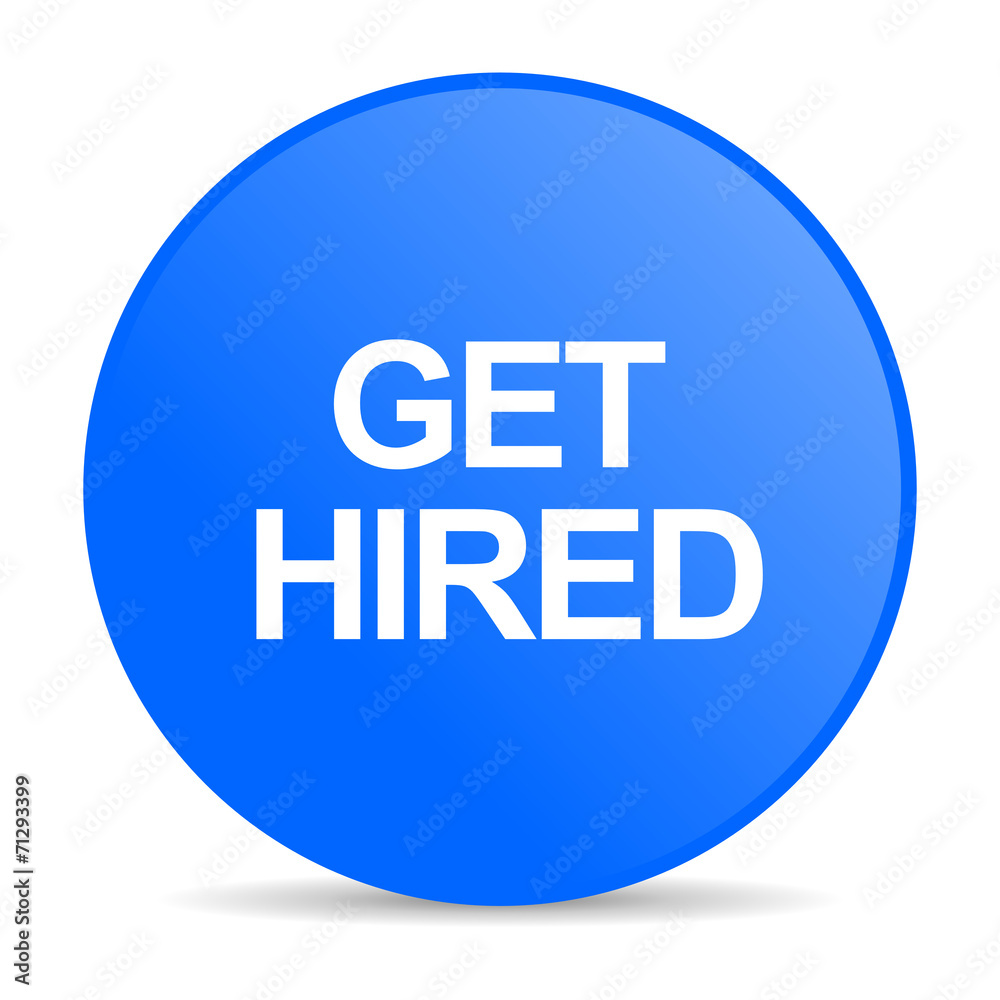 get hired internet blue icon get hired internet blue icon
