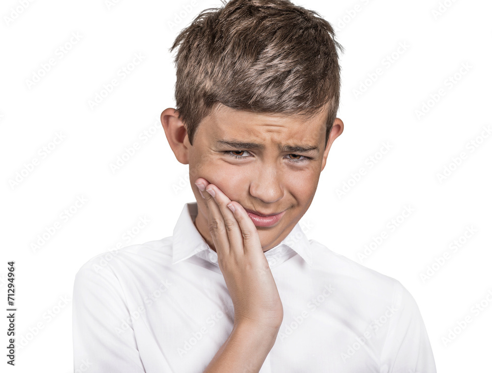 young man with sensitive tooth ache isolated on white background young man with sensitive tooth ache isolated on white background