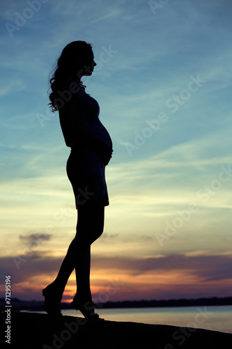 Artistic picture of the woman s silhouette