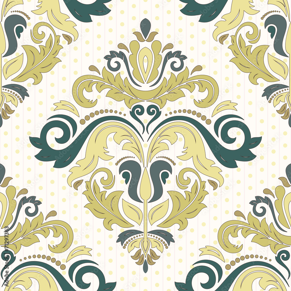 Damask Seamless Vector Pattern. Orient Background