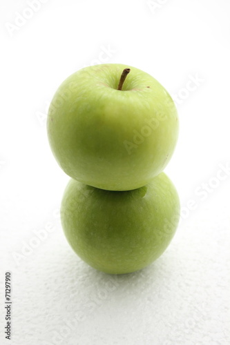 Green Apple in white background.