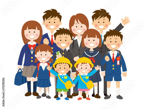 学生 集合 イラスト Stock イラスト Adobe Stock