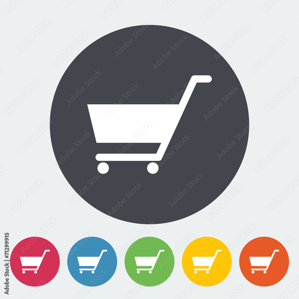 Cart. Single flat icon. Cart. Single flat icon.