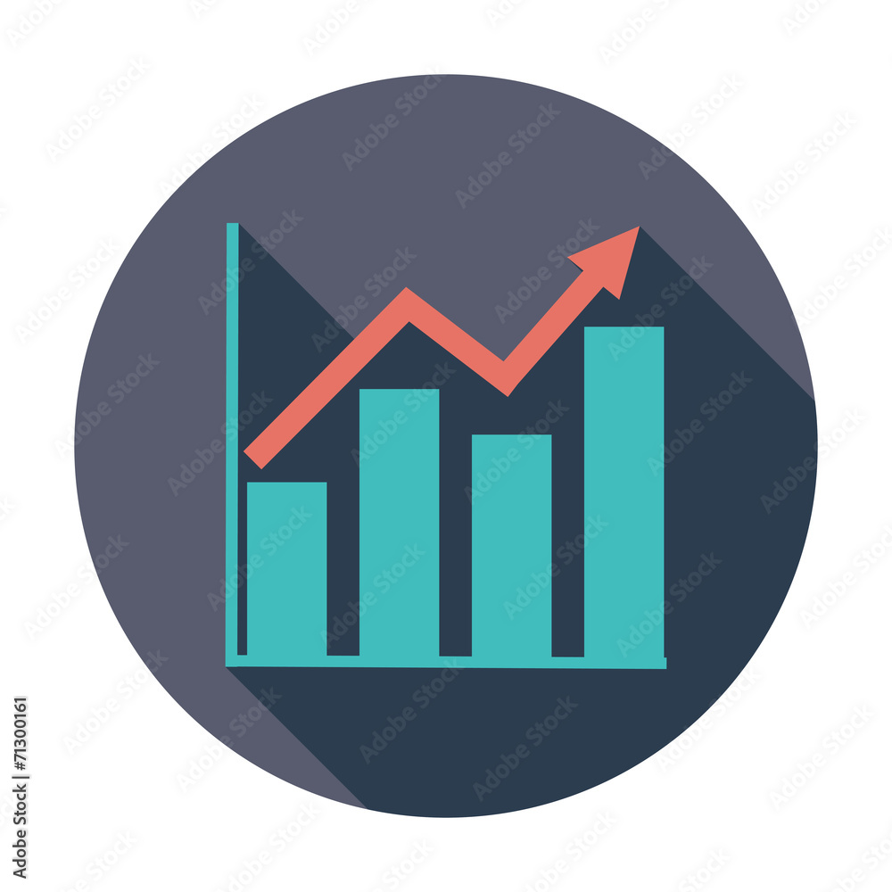 Graph flat single icon. Graph flat single icon.