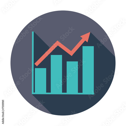 Graph flat single icon.