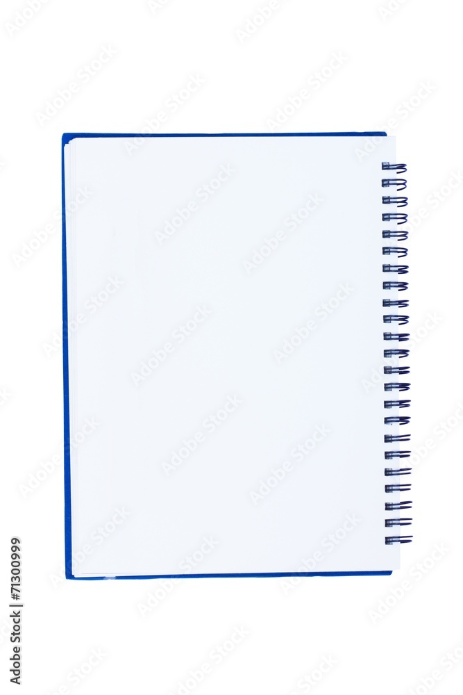 blank notebook isolate on white background blank notebook isolate on white background