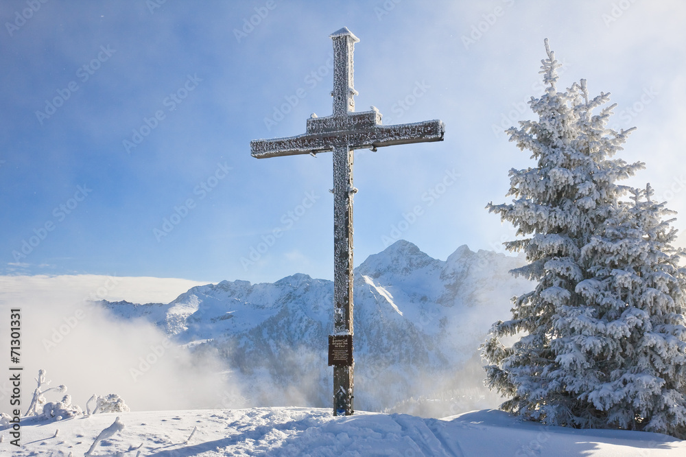 Worship the cross on the mountain. Schladming. Austria Worship the cross on the mountain. Schladming. Austria
