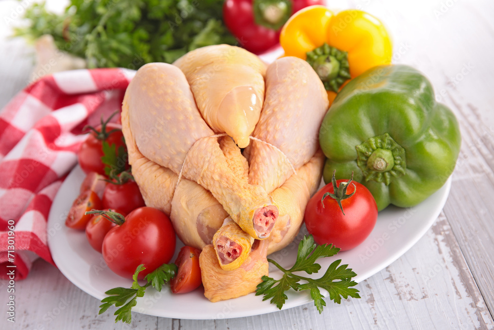 raw chicken and ingredients raw chicken and ingredients