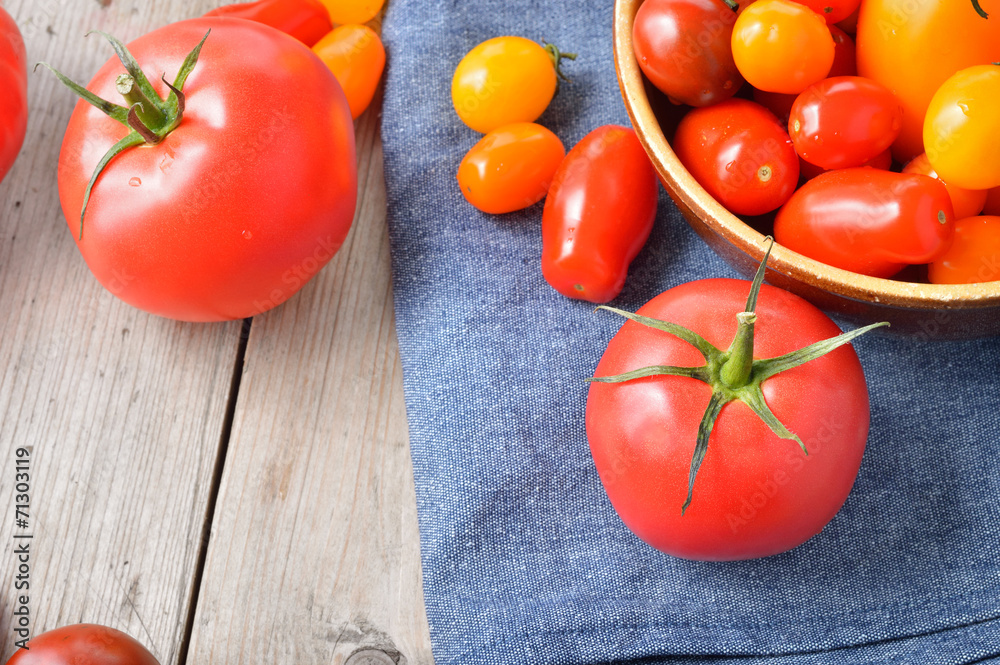 Colorful tomatoes. Colorful tomatoes.