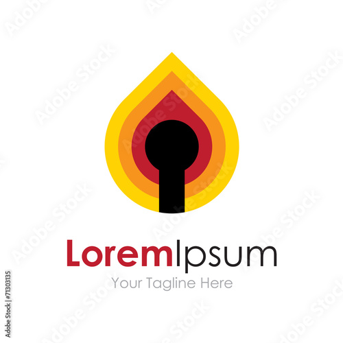 Light safety match fire security lock icon simple elements logo