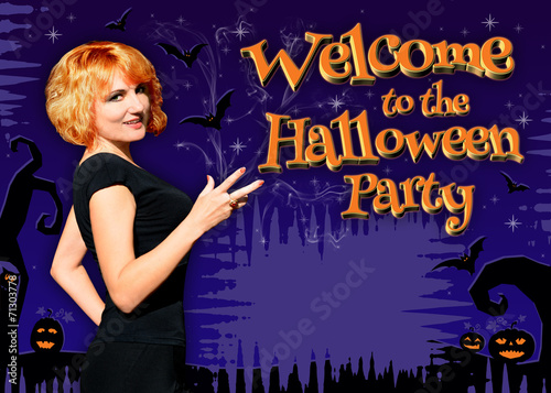 Welcome to the Halloween Party poster