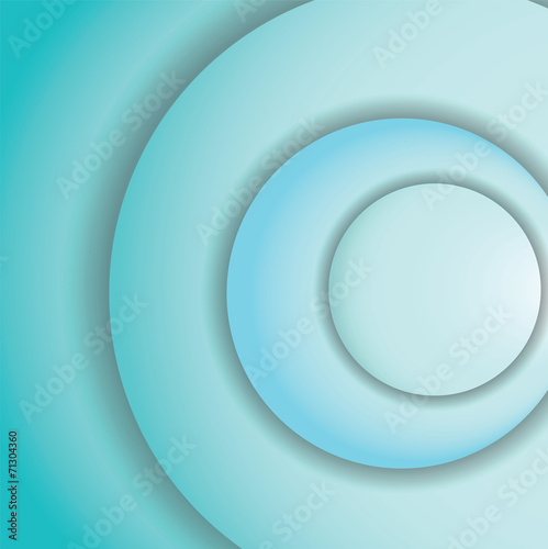 Abstract light blue round shapes background. vector illustration
