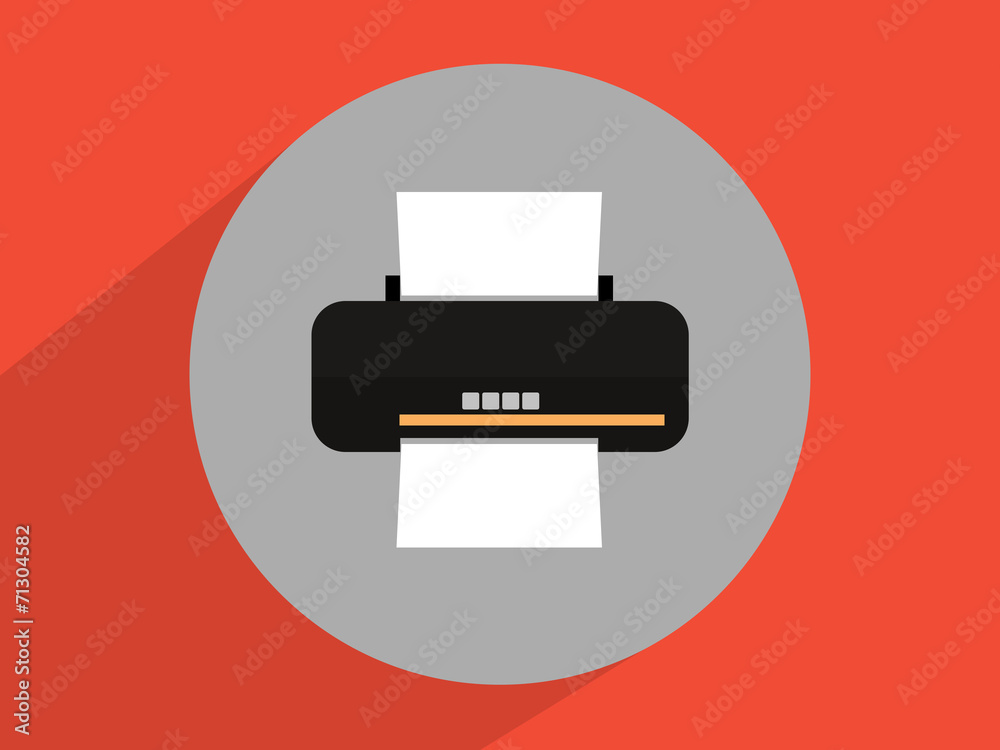 Printer web ,Flat design style Printer web ,Flat design style