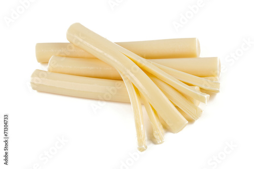 string cheese isolated on white