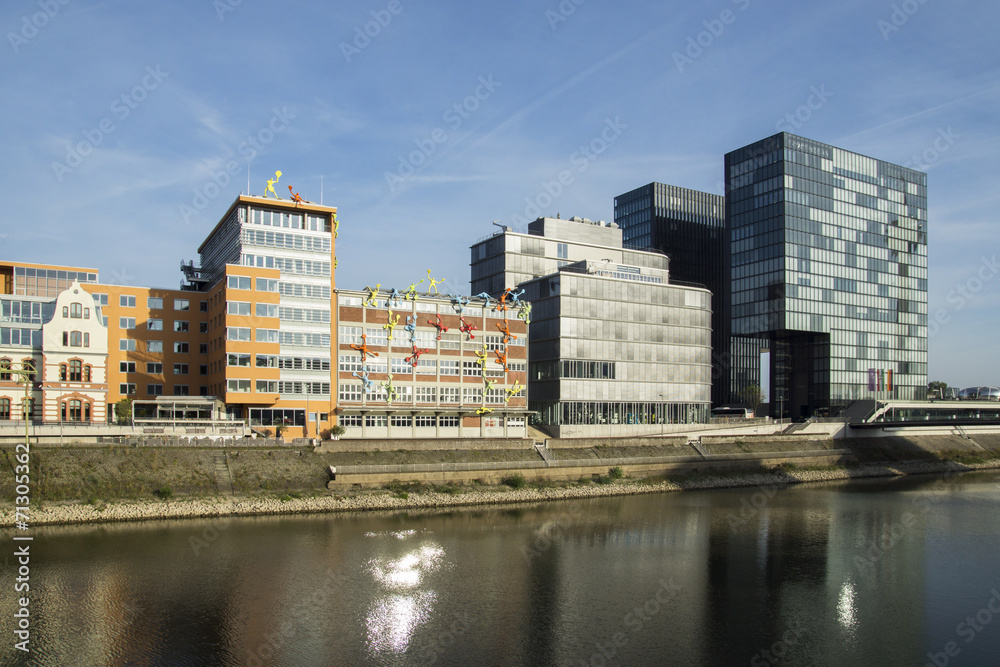 Gebäude im Medienhafen Düsseldorf, NRW, Deutschland