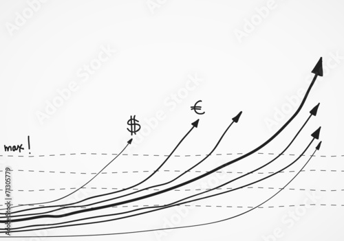 business sketch finance statistic infographic doodle hand drawn