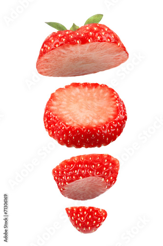 Erdbeere Obst geschnitten pflücken isoliert