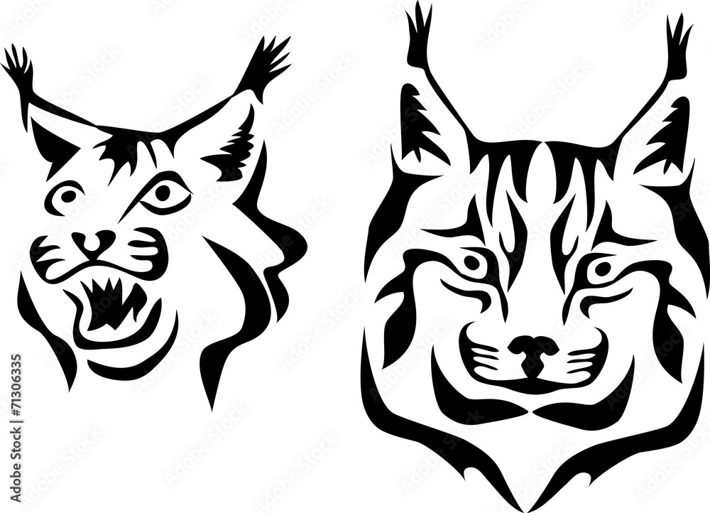 stylized lynx stylized lynx