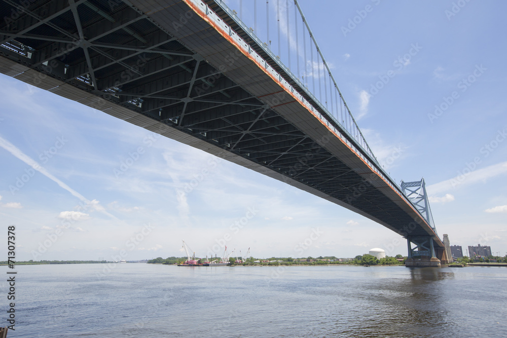 Fototapeta premium Benjamin Franklin Bridge, Philadelphia in Pennsylvania