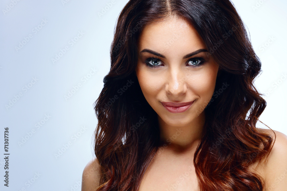Portrait of attractive woman isolated Portrait of attractive woman isolated