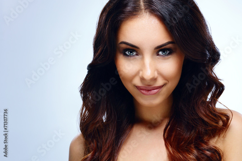 Portrait of attractive woman isolated