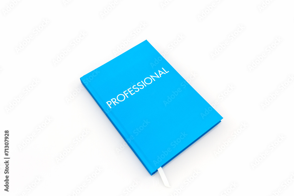 Blue diary book with the word Blue diary book with the word