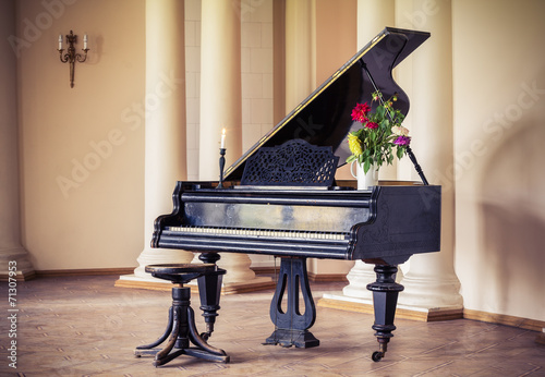 Vintage piano in the old manor