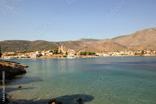 galaxidi town next to the Mediterranean sea in greece 