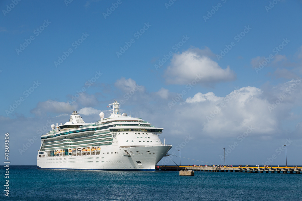 Luxur Cruise Ship at Pier on St Croix