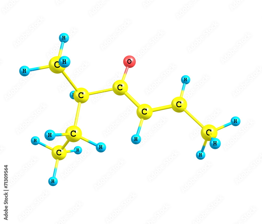 Filbertone molecule isolated on white Filbertone molecule isolated on white