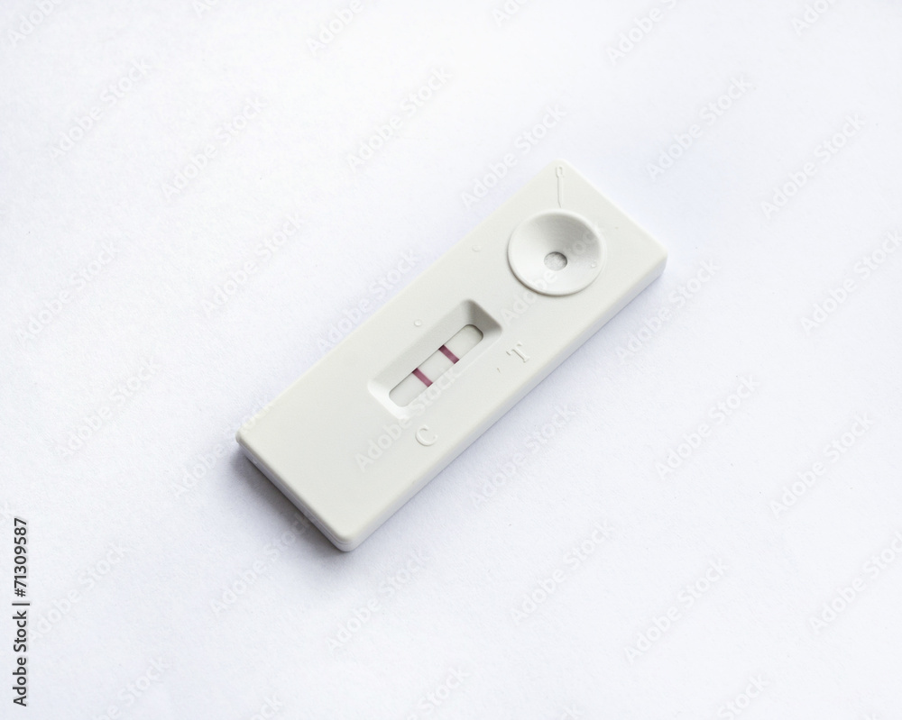 Positive pregnancy tests isolated on white Positive pregnancy tests isolated on white
