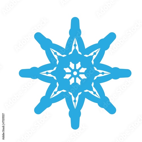 Delicate digital blue snowflake design