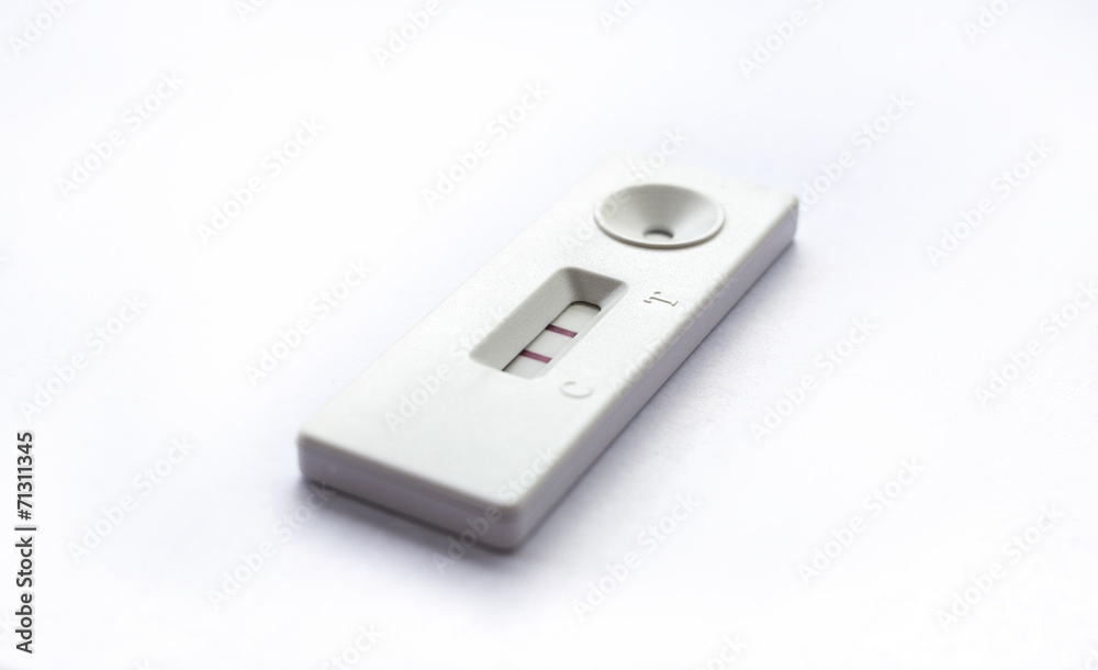 Positive pregnancy tests isolated on white Positive pregnancy tests isolated on white