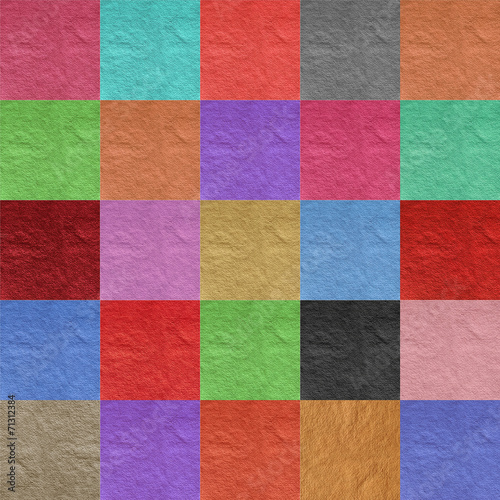 colorful paper checkered collage © Malgorzata Kistryn