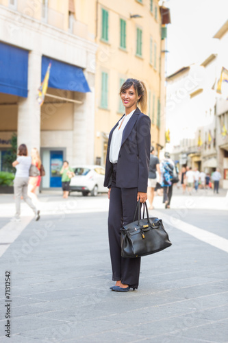 Young Fashionable Businesswoman in the City