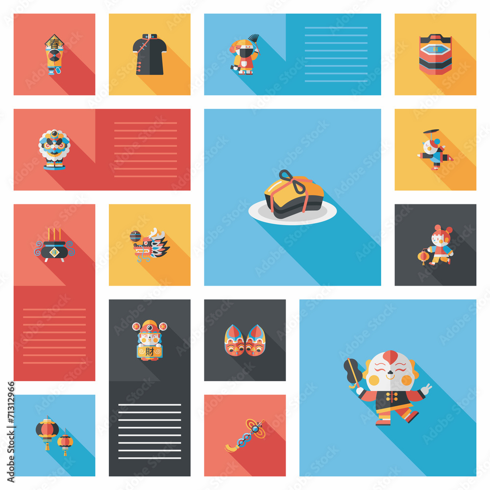 Chinese New Year flat ui background, eps10 Chinese New Year flat ui background, eps10