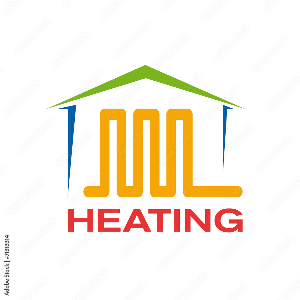 Vector logo domestic heating