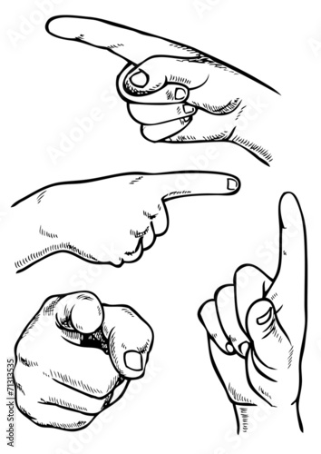 hand pointing direction