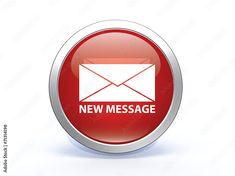 new mesage circular icon on white background new mesage circular icon on white background