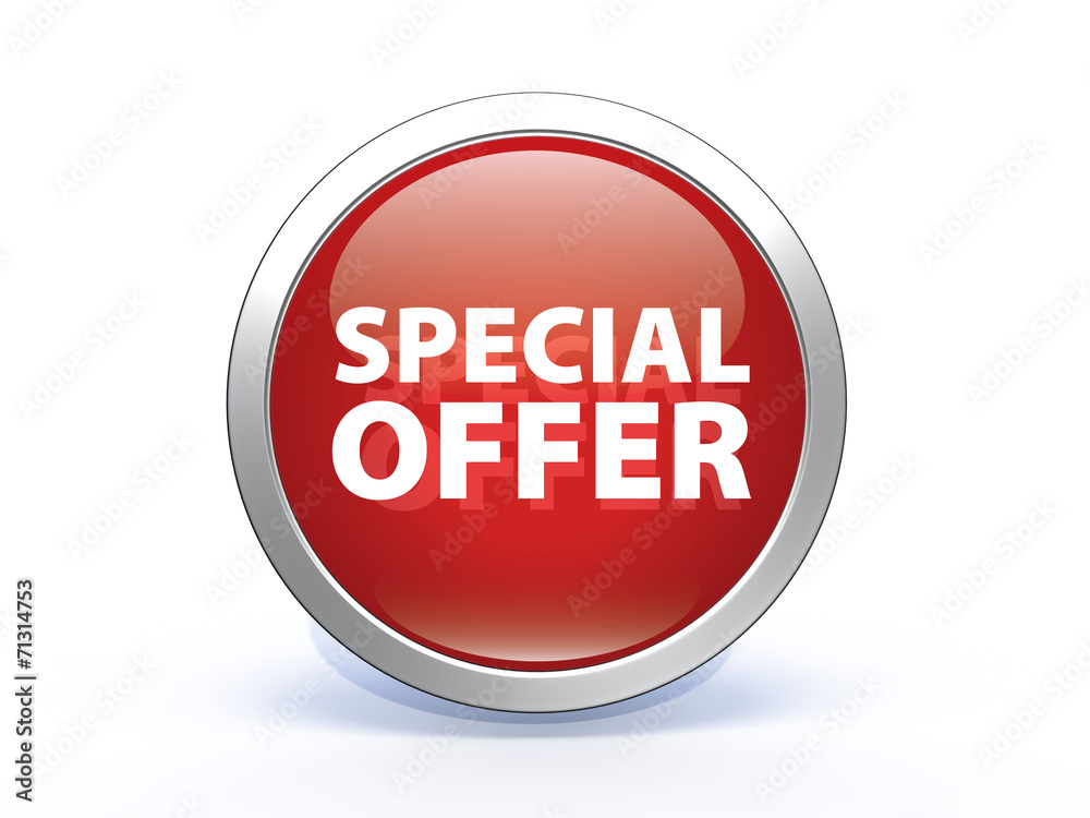 Special offer circular icon on white background Special offer circular icon on white background