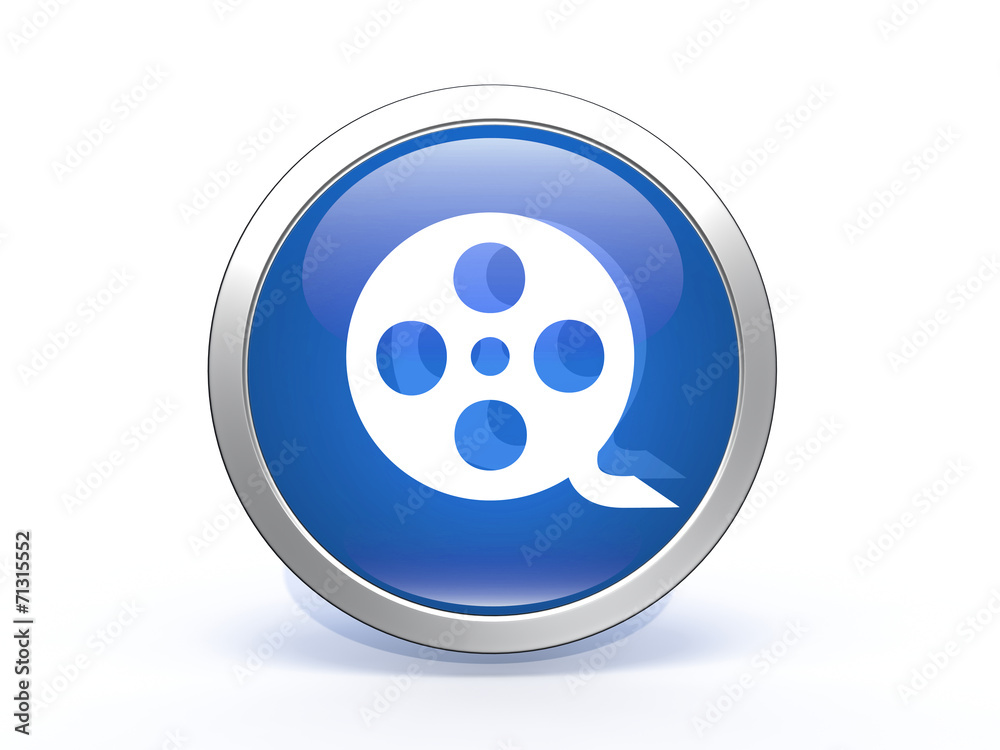 film circular icon on white background film circular icon on white background