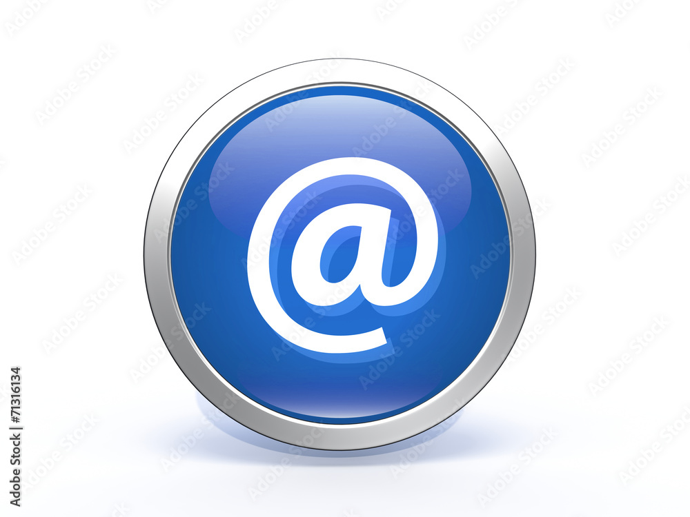 Email circular icon on white background Email circular icon on white background
