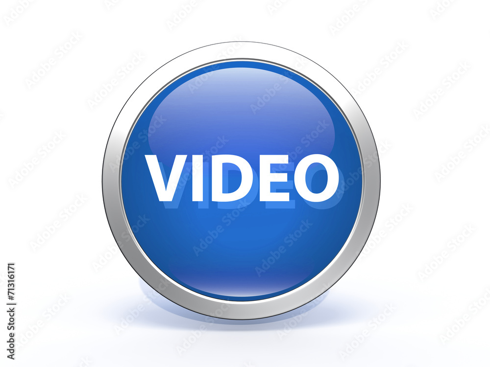 video circular icon on white background video circular icon on white background