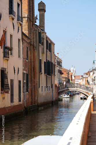 Venetian canal with bridge
