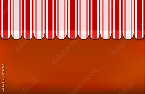 awning shop background on red