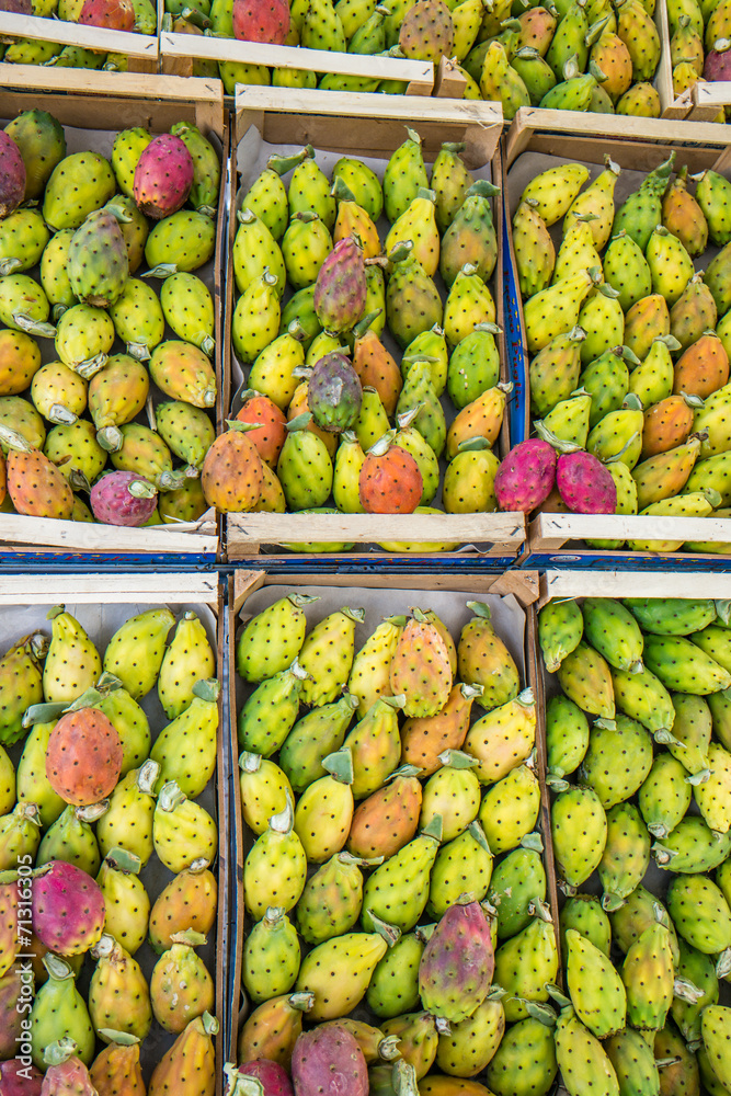 Kaktusfrucht sizilianischer Obstmarkt
