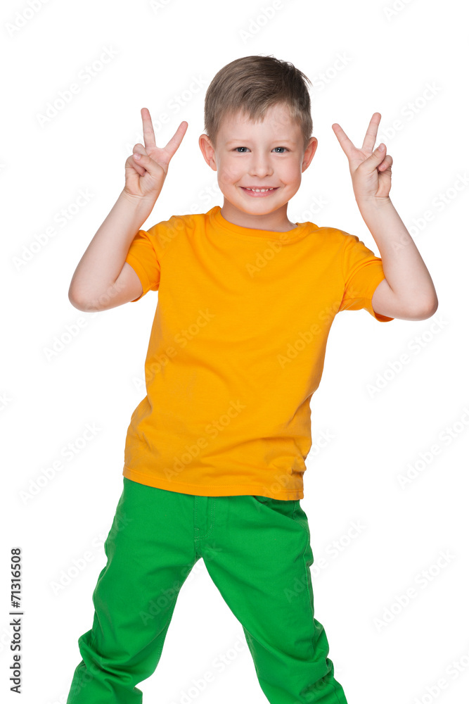 Joyful little boy Joyful little boy