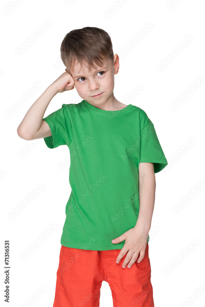 Puzzled young boy Puzzled young boy