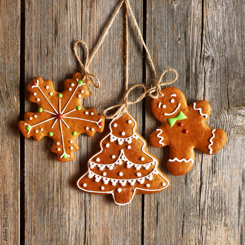 Christmas homemade gingerbread cookies