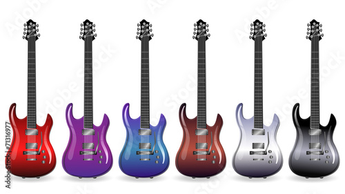 color variations of the electric guitar